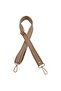 Angel Bag Accessory 120x3 cm Polyester Webbing Bag Handle Beige with Brown Stripe and Light Gold Metallic Trim - 2