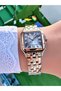 Women's Silver Steel Square Case Quartz Wristwatch - Stylish Metal Band, Roman Numerals, Waterproof - 2