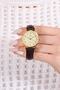 Numeral Leather Strap Women's Retro Wristwatch - 5