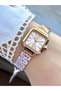 Milano Women's Metal Cord Silver Gold Square Dial Wristwatch – 2 Years Warranty - 2