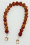 Acrylic Octagonal Beaded Amber Color 50 cm Bag Handle