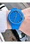 Unisex Light Blue 10 Bar Waterproof Lightweight Silicone Cord Sports Wrist Watch - 3