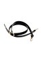 Patent Leather 120X2 cm Buckle Black Color Bag Handle with Light Gold Metal - 2