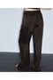 Shiny Textured Wide Leg Pants - 7