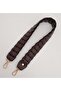 Angel Bag Accessory 62 cm Flat Knitted Model Faux Leather Brown Bag Handle Light Gold Metal - 3