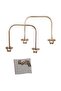 Angel Bag Accessory 9X9 cm Light Gold Color Screwed Metal Bag Handle - 3