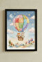 Montessori Educational Painting Wooden Framed Painting Baby Kids Room Wall Decoration Uv Printing - Single Painting Black Frame