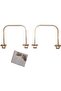 Angel Bag Accessory 9X9 cm Light Gold Color Screwed Metal Bag Handle - 4