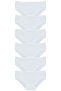 Girl's White Ribbed Bato Panties 6-Piece - 2
