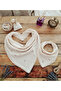 Mother-Daughter Combination Muslin Bandana – Star Patterned - Triangle, Lace, Cotton Fabric - 2