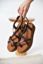 Bitter Brown Genuine Leather Sandals Tr31My59C - 4