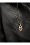 Zircon Stone Double Ring Rose Gold Women's Necklace (Sold Separately) - 3