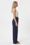 Muslin Palazzo Trousers, Comfortable Fit, Wide Leg, High Waist, Summer Muslin Fabric Trousers Navy Blue - 4