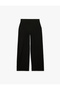 Comfortable Fit Regular Waist Pocket Detailed Viscose Wide Leg Trousers - 3