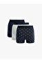 Cotton Patterned 3-Piece Boxer Set - 2