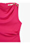 Crew Neck A-Line Accessory Detail Sleeveless Mini Dress - 5