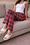 100% Cotton Knitted Elastic Waist Printed Patterned Stylish and Comfortable Women's Pajamas Single Bottom - 7