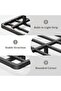 modern bed: floating metal frame, smart LEDs, charging hub. Easy setup, no box spring. - 4