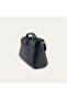 Women's Black Leather Look Buckle Shoulder Bag - 2