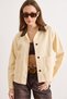 Women's Cream Collar Detailed Gabardine Jacket with Pocket Ckt-19000520 - 2