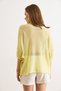 Women's Yellow Boat Neck Bat Mercerized Knitwear Blouse Blz-19003277 - 6