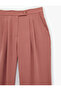 Kupro Fabric with Pleat Detail Pocketed Long Palazzo Pants - 5