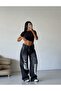 Fume Laser Washed Ripped Baggy Jean Smoked