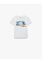 Cotton Short Sleeve Crew Neck Printed T-Shirt - 3