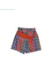 Girls' Multi-Colored Geometric Patterned Belted Skirt Shorts - Summer Comfortable Fit - 4