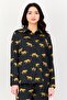 Women 2 Pieces Allover Print Pyjama Top And Pants Set, Multicolor - 2