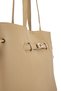 Women's Faux Leather Taupe Shoulder Bag - 5