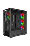 Powerboost Vk-W001B Gaming Mid-Tower Pc Case Black 360mm Cooling Support - 4
