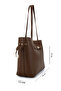 Women's Faux Leather Brown Shoulder Bag - 2