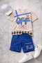 Boy's Short Sleeve Printed Shorts and T-Shirt Two-Piece Set - 5