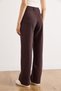 Women's Brown Pocketed Wide Leg Denim Trousers with Stone Detail on the Front Pnt-19000398 - 6