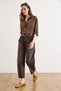 Women's Brown High Waist Pocketed Barrel Jean Jea-19000131 - 3