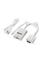 Qport Q-Vh 0.15Meter Vga- HDMI Video Adapter White with Audio 1080P - 2