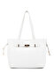 Women's Faux Leather White Shoulder Bag