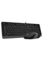 A4TECH F1010 لوحة مفاتيح سلكية USB Q Trk باللون الأسود/الرمادي - مجموعة ماوس - 3
