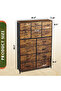 16-drawer large size Fabric model For inside Home Bed Room Storage Cabinet Brown Color 100cm - 4
