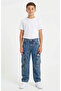 Boys Cargo Jeans – Blue Denim with Multi-Pocket Design