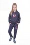 Kangaroo Pocket Hooded Lets Go Print Detailed Girls' Tracksuit Set - 2