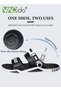 Men' s Flat Sandals, Soft PVC Slippers with Adjustable Buckle, Lightweight Cushioned Open-toe Slides - 4