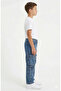 Boys Cargo Jeans – Blue Denim with Multi-Pocket Design - 3