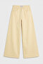 Women's Yellow 6S6-109 Palazzo Fit Elastane Fabric Denim Jeans - 3