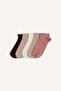 Women's 5-Pack Cotton Booties Socks H5418Axns