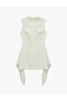 Slim Fit Lightweight High Neck Sleeveless Asymmetrical Tie Detail Bodycon Mini Dress - 3