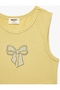 Stone Detailed Crew Neck Sleeveless Bowknot Crop Tank Top - 4