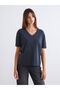 V-Neck Modal Blended Women's T-Shirt 2-Pack - 4