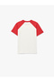 Cotton Short Sleeve Raglan Sleeve Crew Neck T-Shirt - 2